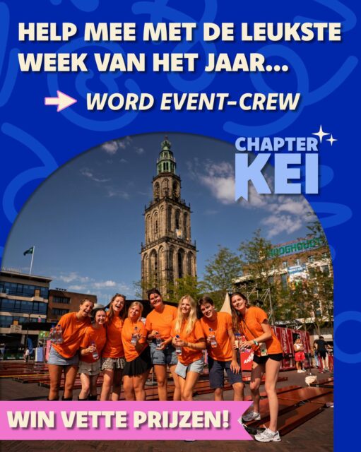🚨KEI-week🚨
🇳🇱 Help mee met de leukste week van Groningen; word onderdeel van de EVENT-crew in de KEI-week!
Als EVENT-crew help je met van alles: polsbandjes uitdelen, artiesten begeleiden, versieren, drankjes schenken, locaties opbouwen en deelnemers de weg wijzen. Geen shift is hetzelfde!
✨ Wat krijg je ervoor terug?
• Gratis toegang tot alle KEI-week evenementen
• Bij minimaal 10 punten ook gratis toegang tot het KEI-festival
• Kans op nog meer leuke prijzen!
Je kunt je alleen aanmelden, samen met een vriend(in) of met een grotere groep. Met één shift van ongeveer 4 uur doe je al mee aan de loting. Hoe meer shifts, hoe groter je kans op prijzen!
Meld je aan via de KEI-week website of de LinkTree in de bio van @keiweek
Photo: @bygauke
#keiweek #groningen #rijksuniversiteitgroningen #hanze #university
Hopelijk tot in de KEI-week!